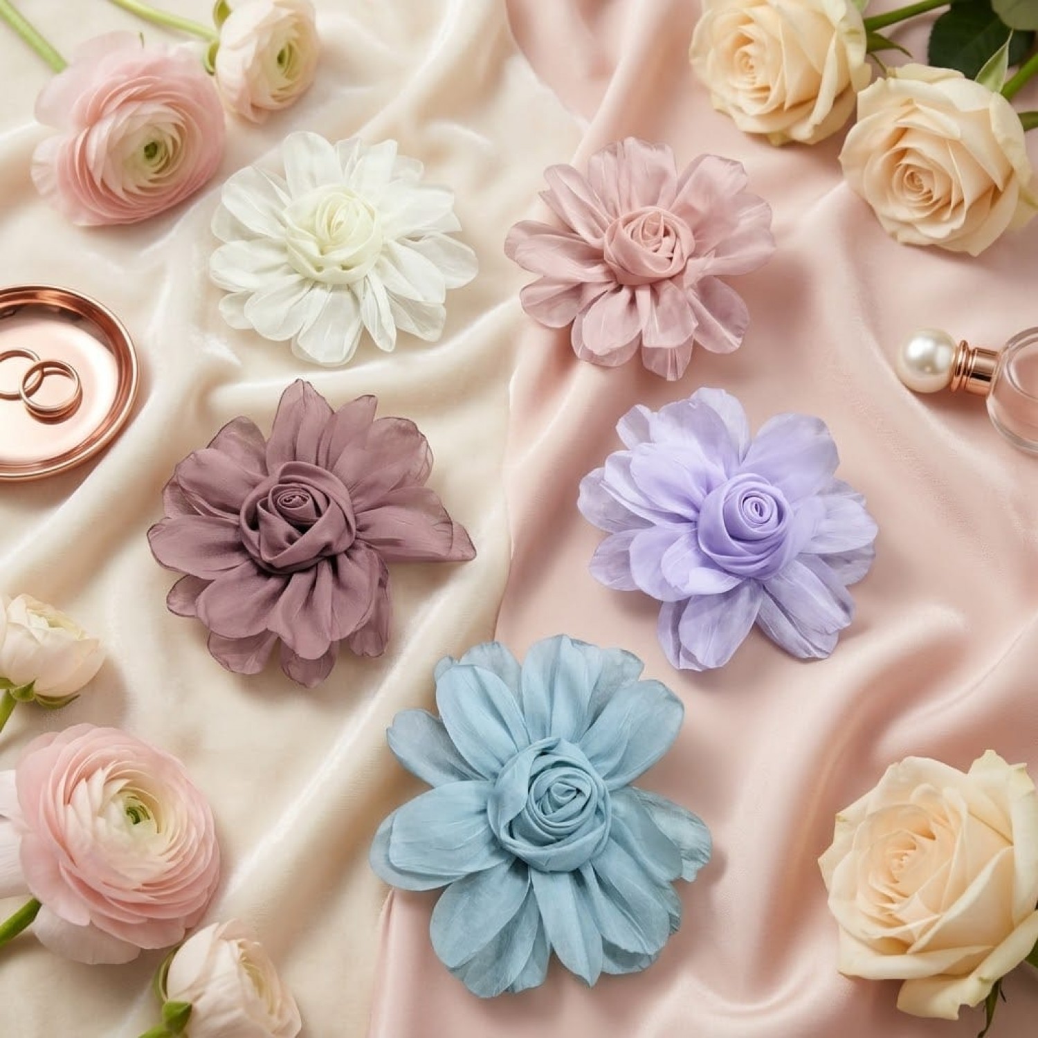 Fashion Alley Flower Design Hair Pin For Women Pack Of 5 Pc
