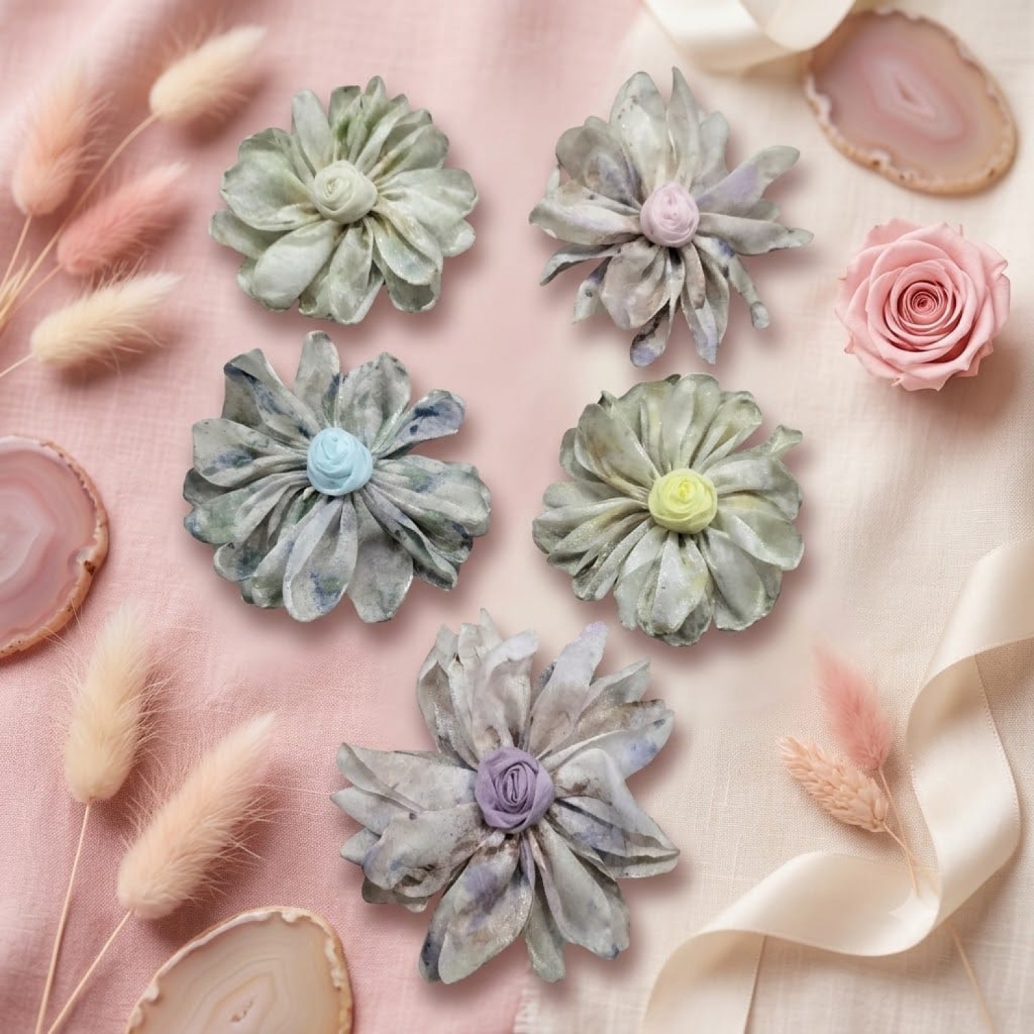 Fashion Alley Flower Design Hair Pin For Women Pack Of 5 Pc