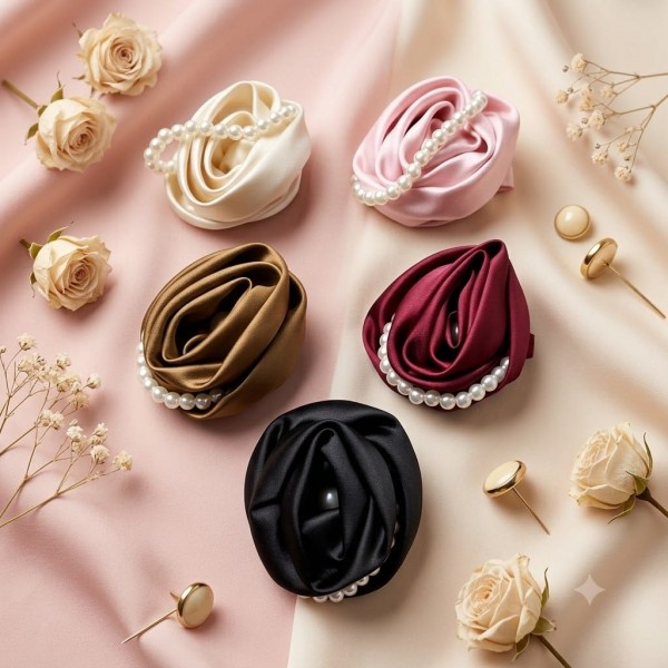 Fashion Alley Flower Design Hair Pin For Women Pack Of 5 Pc