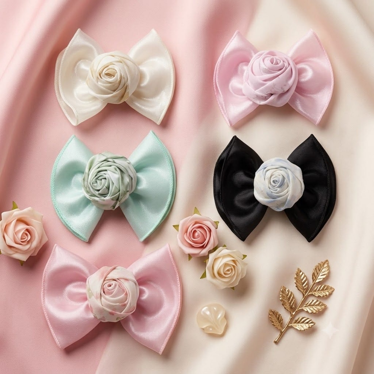 Fashion Alley Bow Design Hair Pin For Women Pack Of 5 Pc