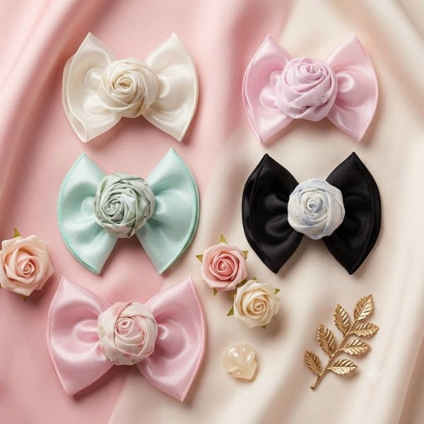 Fashion Alley Bow Design Hair Pin For Women Pack Of 5 Pc