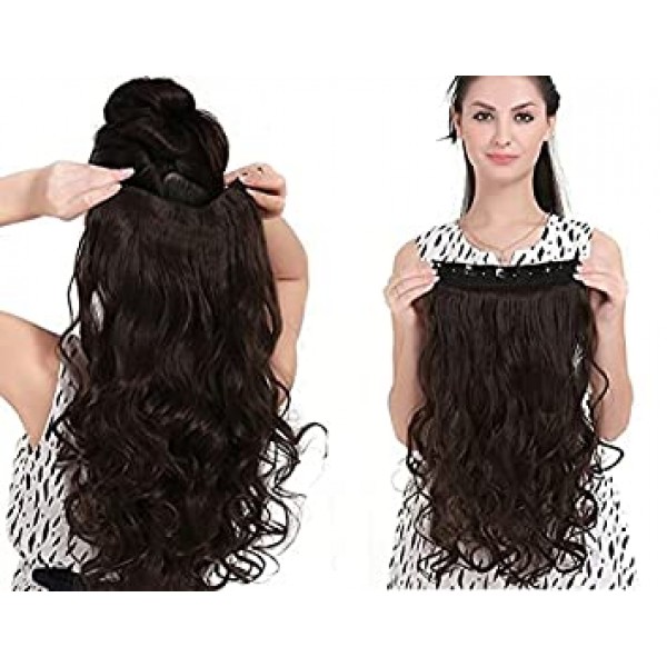 Fashion Alley 230 gram Black Curly Hair Extensions [Pack Of 1]