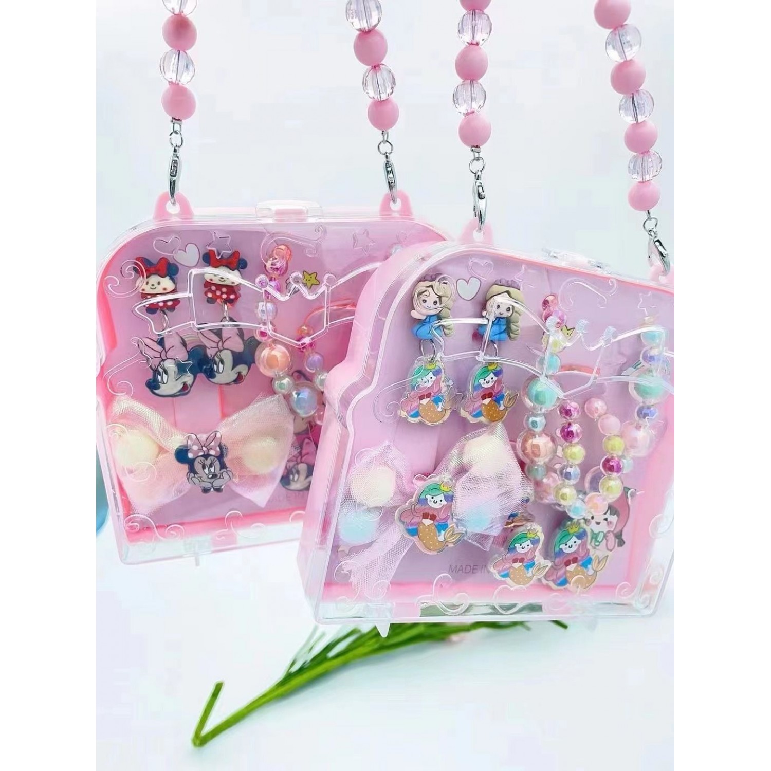 Fashion Alley Assorted Design Kids Combo Gift Bag Hair Pin Rubber Band With Bracelet Set For Kids {Pack Of 3 Box}