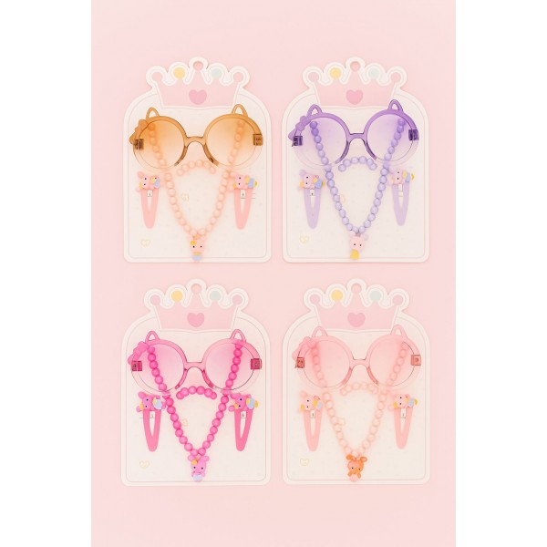 Fashion Alley Sunglasses With Necklace Set & Pin Gift Set Combo For Kids Pack Of 12 Card Fashion Alley Sunglasses With Necklace Set & Pin Gift Set Combo For Kids Pack Of 12 Card