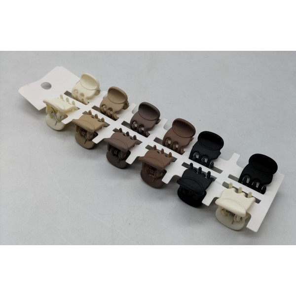  Fashion Alley 2 Cm Mini Kids Hair Claw [Pack Of 12 Peace]