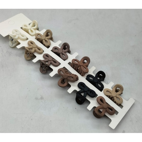 Fashion Alley 2.5 CM Matt Hair Claw For Kids Pack Of 12 Pc