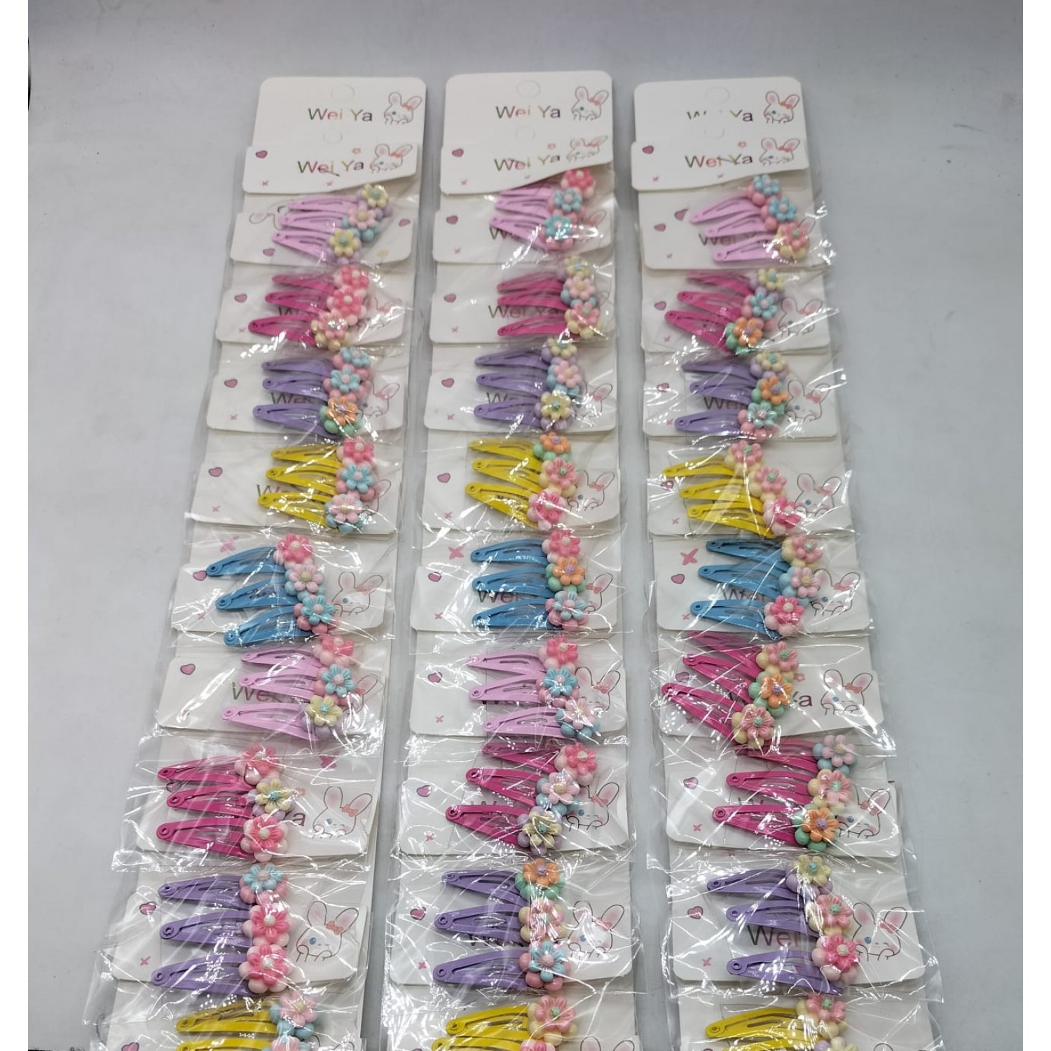 Fashion Alley Assorted Design Hair Tic Tac Clip Card For Kids Pack Of 30 Pc