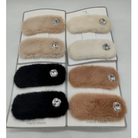 Fashion Alley Tic Tac Fur Clip Card For Women [Pack Of 24 Pc]