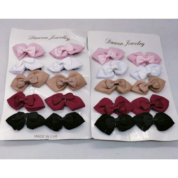 Fashion Alley Bow Hair Pin For Kids Pack Of 10 Pc Fashion Alley Bow Hair Pin For Kids Pack Of 10 Pc
