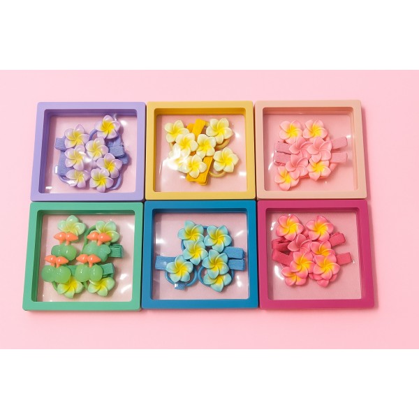 Fashion Alley Color Full Hair Pins With Rubber Band For Kids Pack Of 12 Box