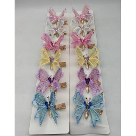 Fashion Alley Butterfly Hair Pin For Kids Pack Of 12 Pc