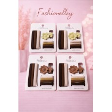 Fashion Alley Hair Pin With Rubber Band For Kids Pack Of 12 Card