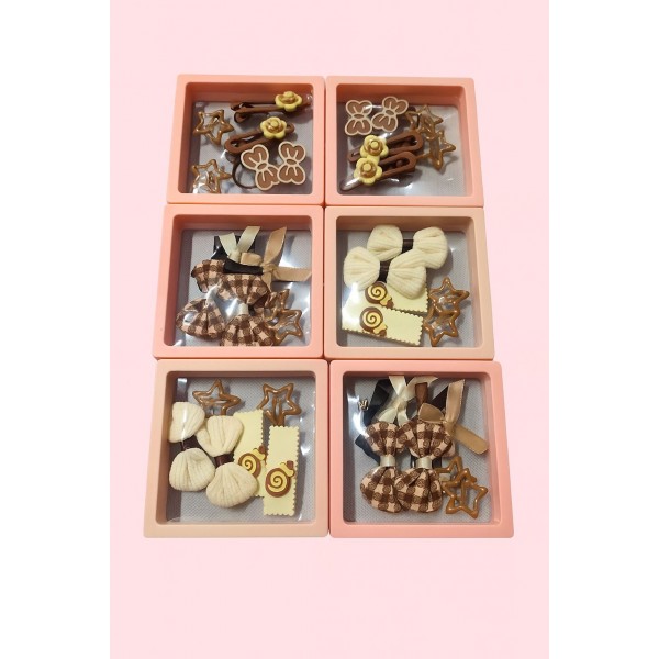Fashion Alley Hair Pin With Rubber Band For Kids Pack Of 12 Box 