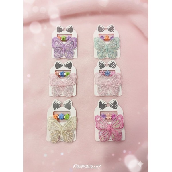 Fashion Alley Hair Pin With Mini Clutcher For Kids Pack Of 12 Cards