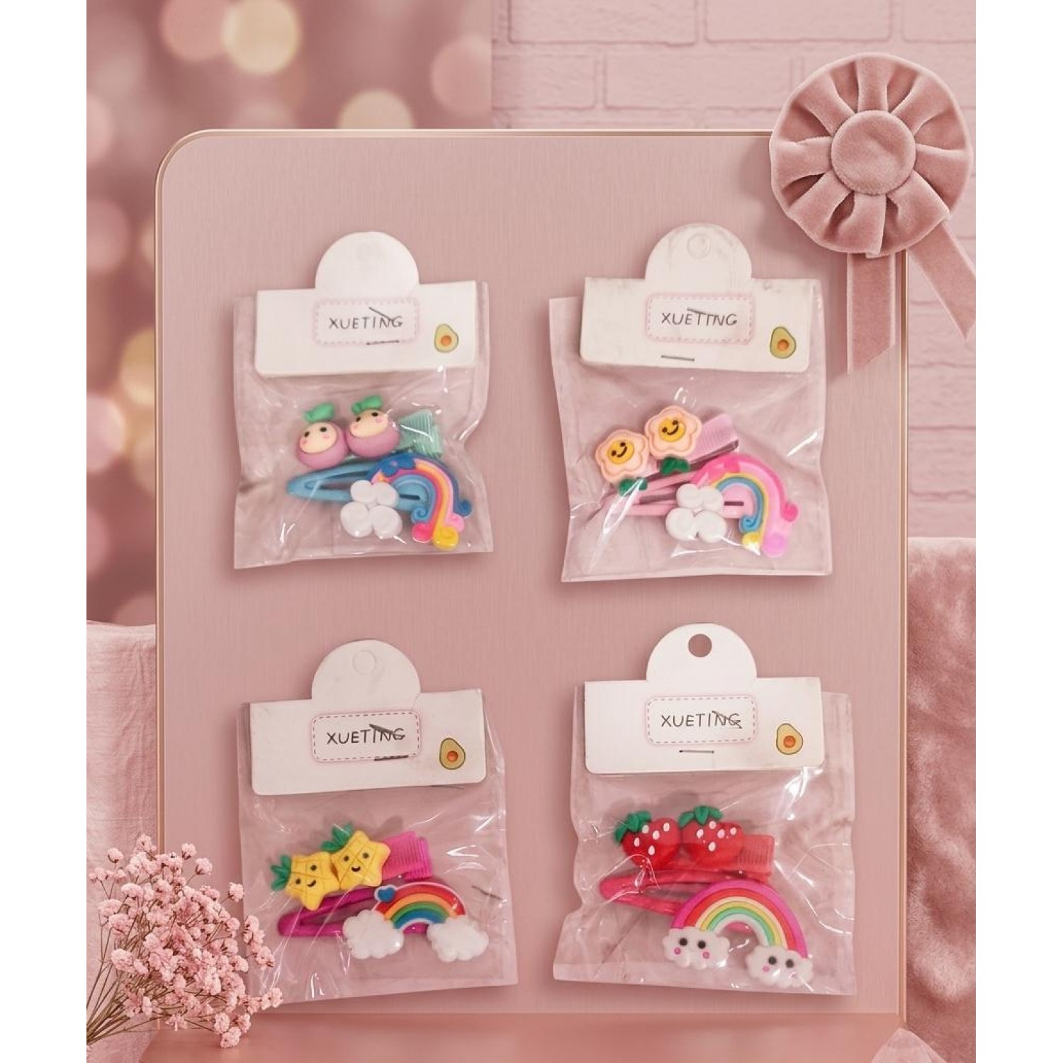 Fashion Alley Kids Hair Pin Pack Of 10 Pouch 