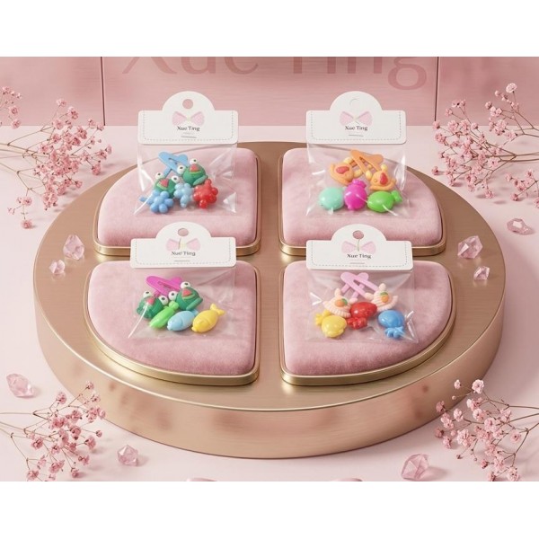 Fashion Alley Kids Hair Pin Pack Of 10 Pouch 