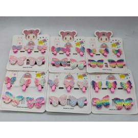 Fashion Alley Butterfly Kids Hair Pin [Pack Of 12 Pc Card]