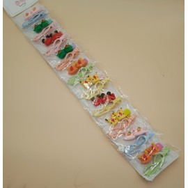 Fashion Alley Korean  Hair Pin For Kids  (  10 Pair Per Card )