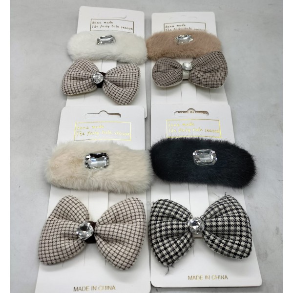 Fashion Alley Fur Hair Pin For Kids Pack Of 24 Pc 