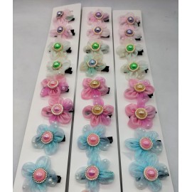 Fashion Alley Flower Hair Pin For Kids For Kids [Pack Of 10]