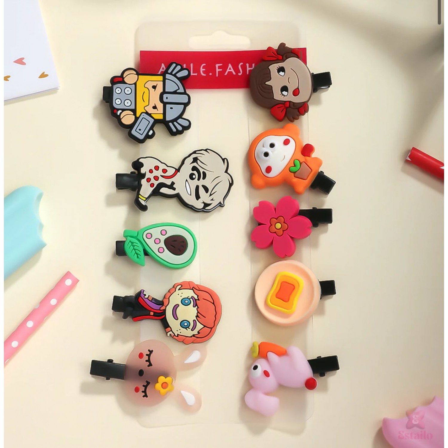 Fashion Alley Assorted Style Kids Hair Pin Pack Of 12 Card 