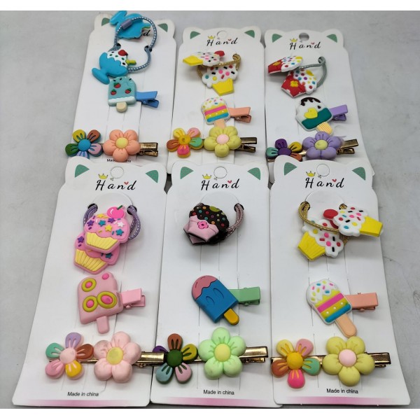 Fashion Alley Rubber Band With Hair For Kids Pack Of 12 Card