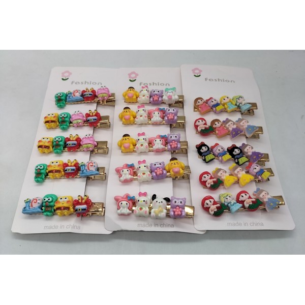 Fashion Alley 7cm Hair Claw For Kids Pack Of 12 Card