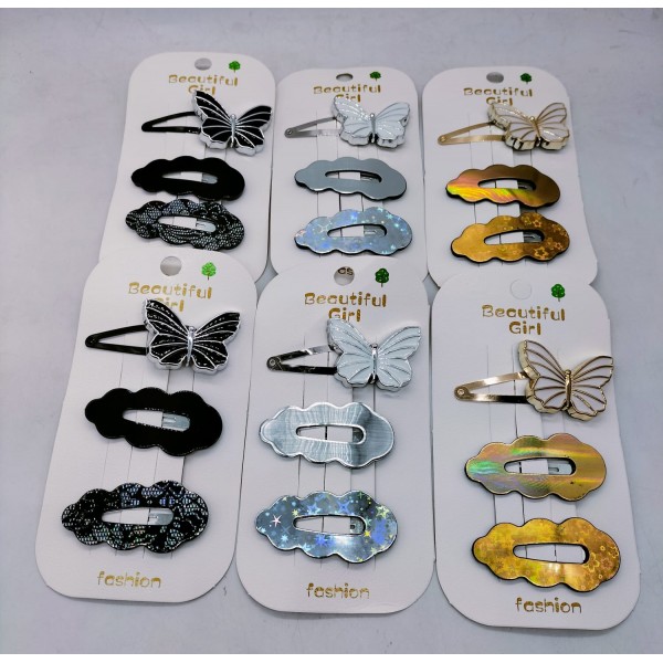 Fashion Alley Hair Pin For Kids Pack Of 12 Cards