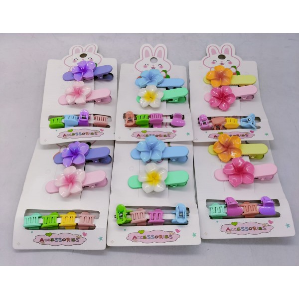 Fashion Alley Kids Hair Pin With Hair Claw For Kids Pack Of 12 Card