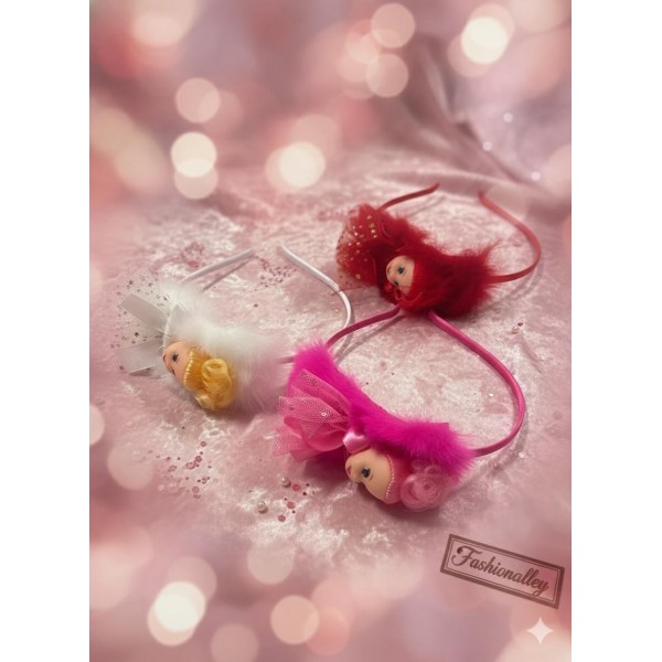 Fashion Alley Doll Design Hair Band For Kids Pack Of 12 Pc