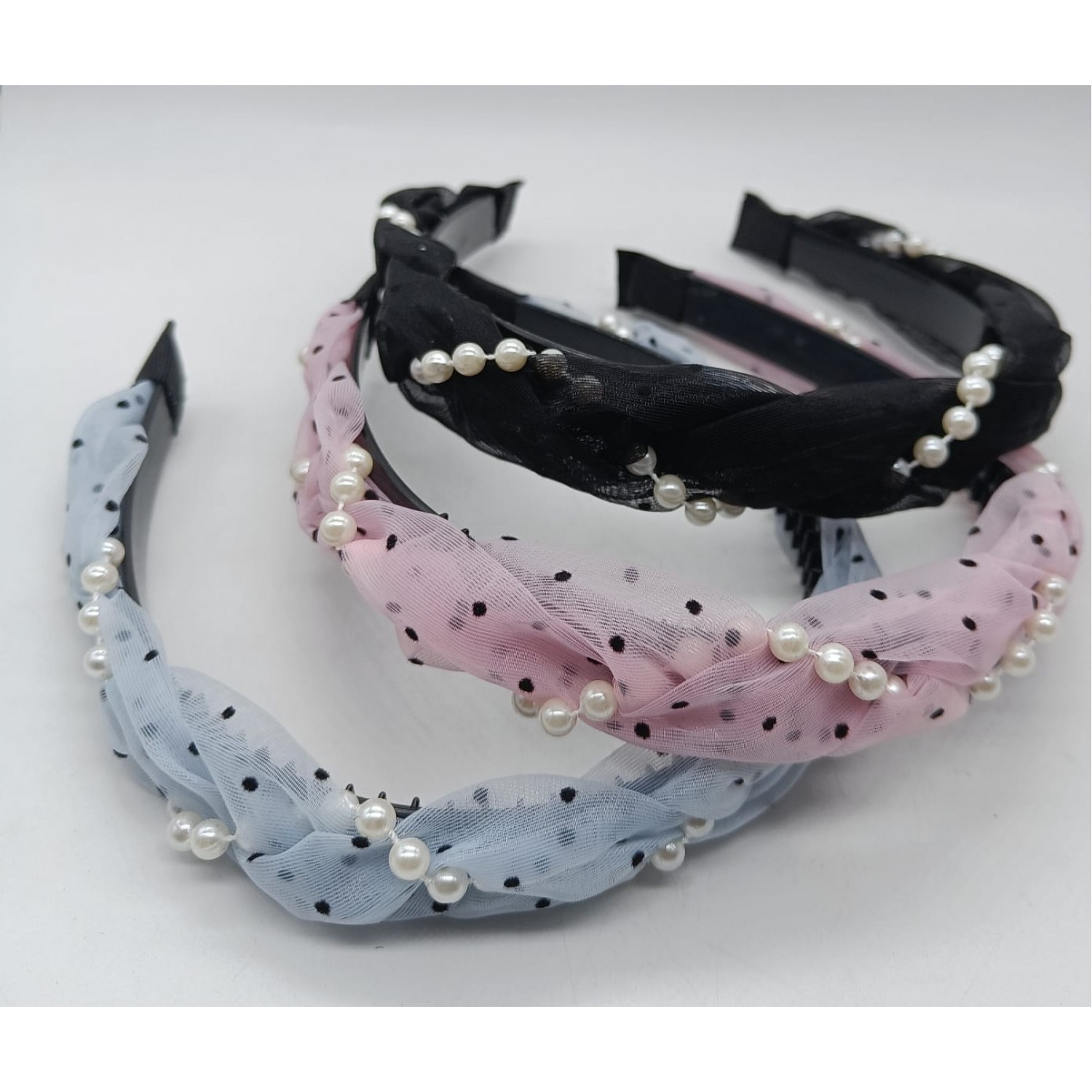 Fashion Alley Pearl Hair Band For Women [Pack Of 12]