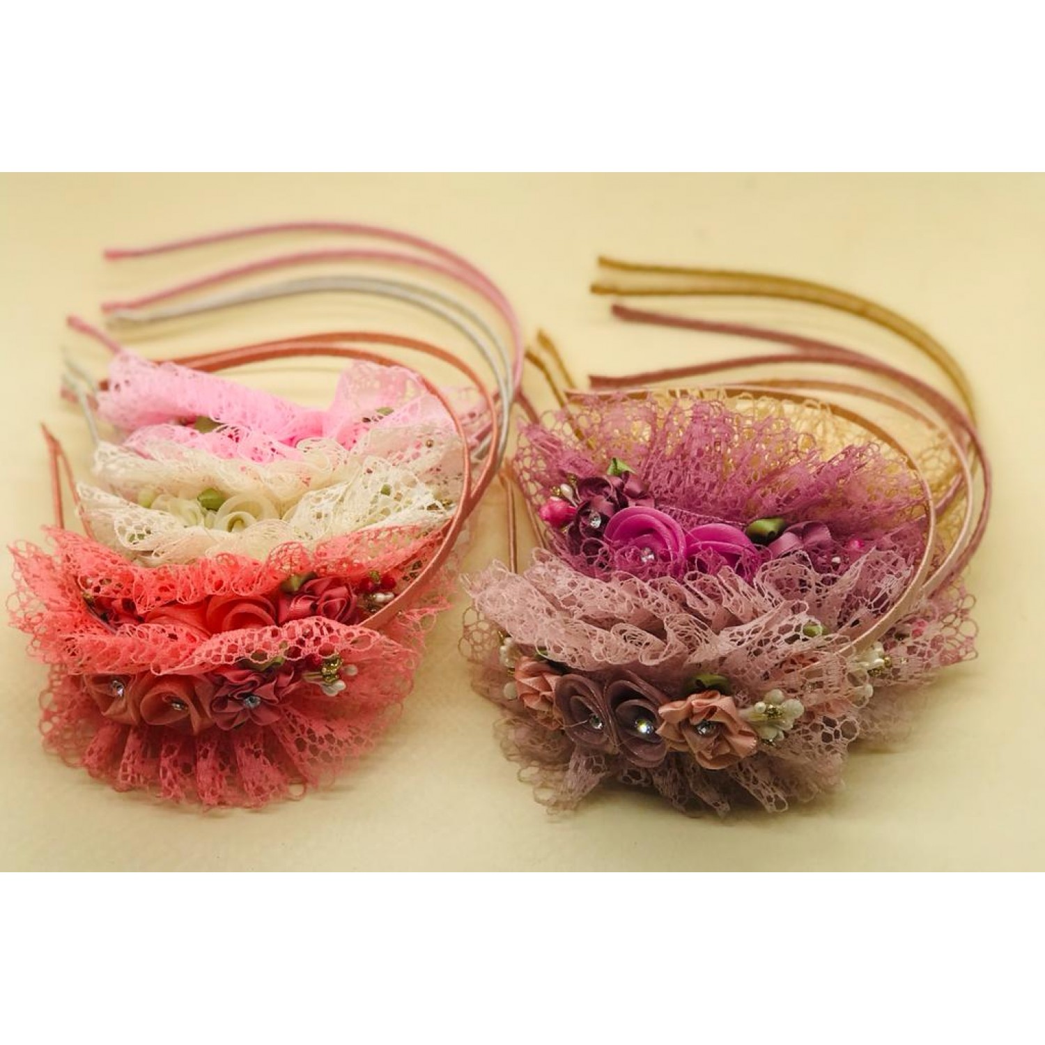 Fashion Alley Random Design Flower Hair Band [Pack Of 12]