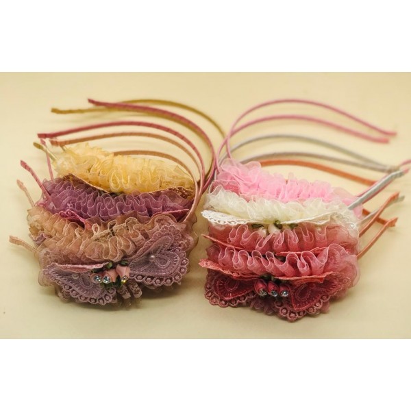 Fashion Alley Random Design Flower Hair Band [Pack Of 12]