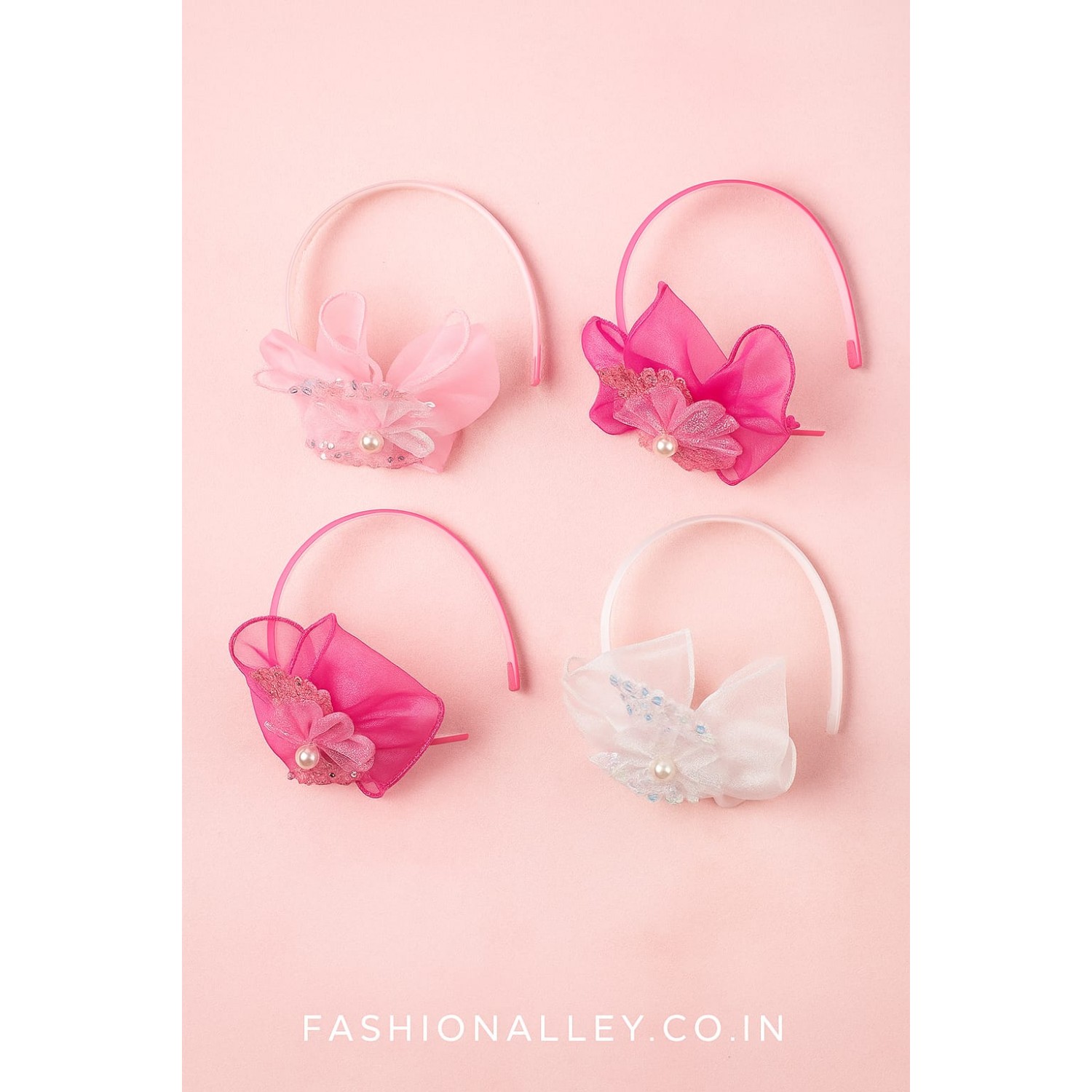 Fashion Alley Hair Pink Hair Band For Kids Pack Of 12 Pc Fashion Alley Hair Pink Hair Band For Kids Pack Of 12 Pc