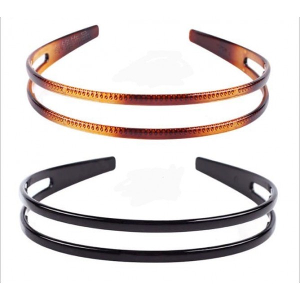 Fashion Alley Art Star Shell Black Hair Band [Pack Of 12]