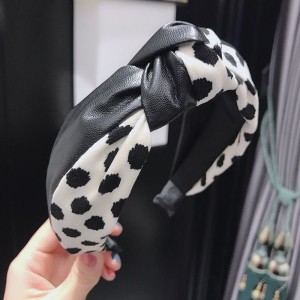 Fashion Alley Bow Designer Leopard Print Hair Band For Women Pack Of 12