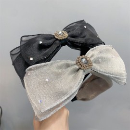 Fashion Alley Stone Bow Hair Band For Women [Pack Of 12]