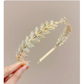 Fashion Alley Golden Metal Hair Band [Pack Of 12]