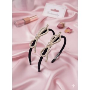 Fashion Alley Stone Metal Hair Band For Women Pack Of 12 Pc