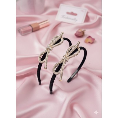 Fashion Alley Stone Metal Hair Band For Women Pack Of 12 Pc