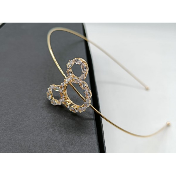 Fashion Alley AD Stone Metal Hair Band [Pack Of 12]