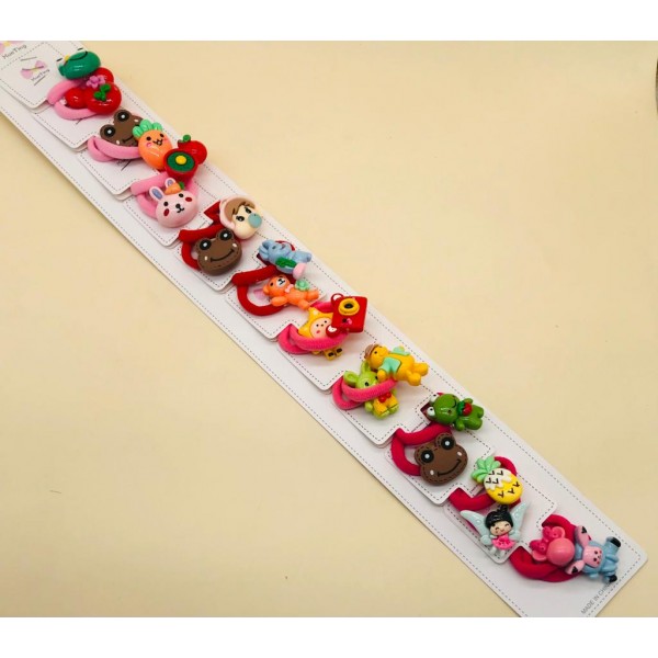 Fashion Alley Random Print Baby Rubber Bands [Pack Of 20 Pc ]
