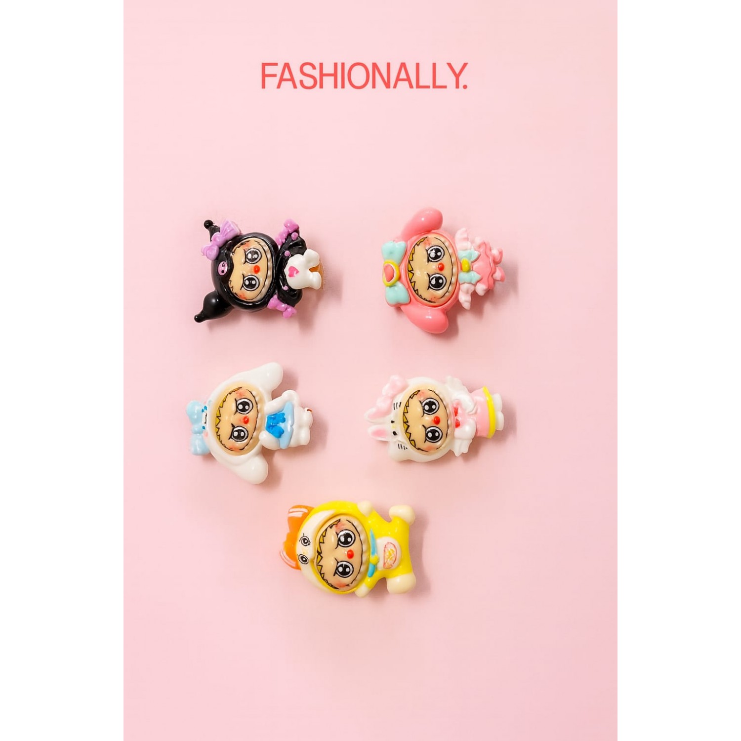 Fashion Alley Labubu Doll Hair Pin For Kids Pack Of 10 Pc Fashion Alley Labubu Doll Hair Pin For Kids Pack Of 10 Pc