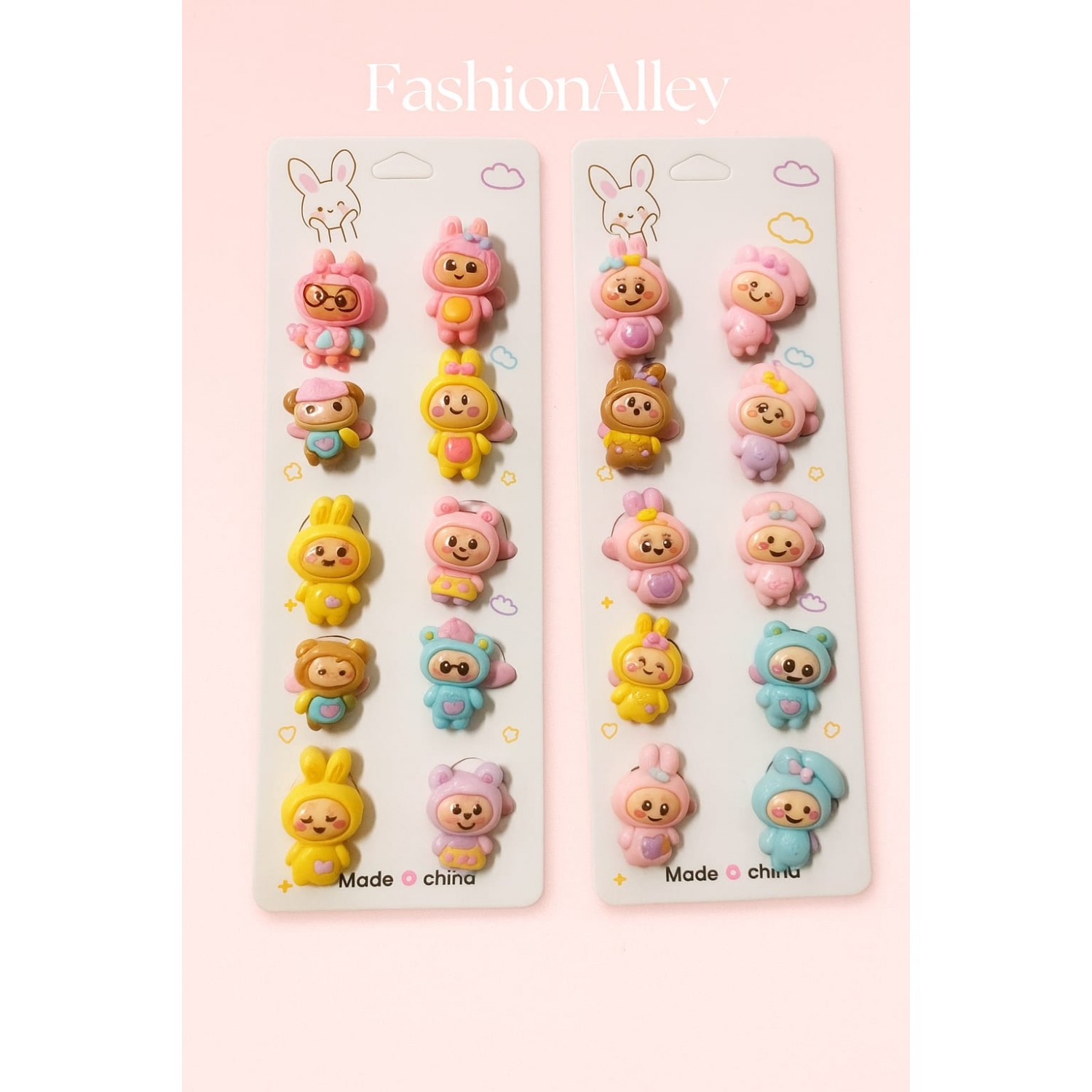 Fashion Alley Rubber Band For Kids Pack Of 12 Cards [Per Card 10 Pc]