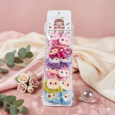 Fashion Alley Labubu Doll Rubber Band For Kids Pack Of 12 Card