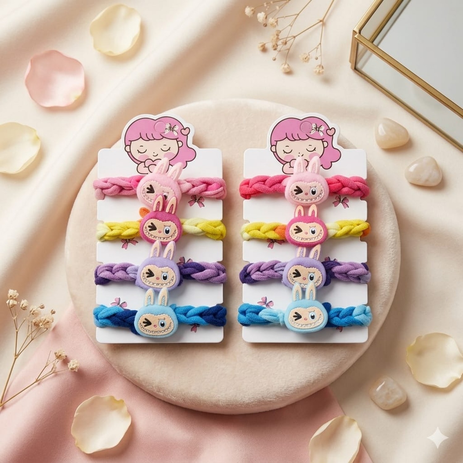 Fashion Alley Labubu Doll Rubber Band For Kids Pack Of 48 Pc