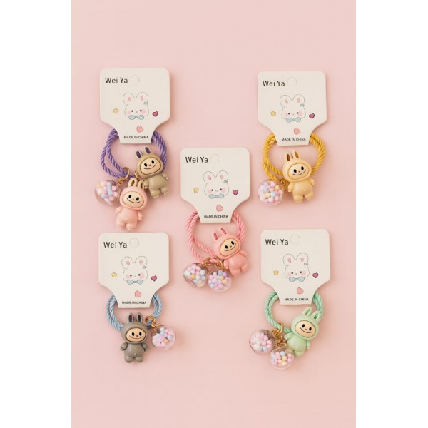 Fashion Alley Labubu Doll Rubber Band For Kids Pack Of 20 Pc