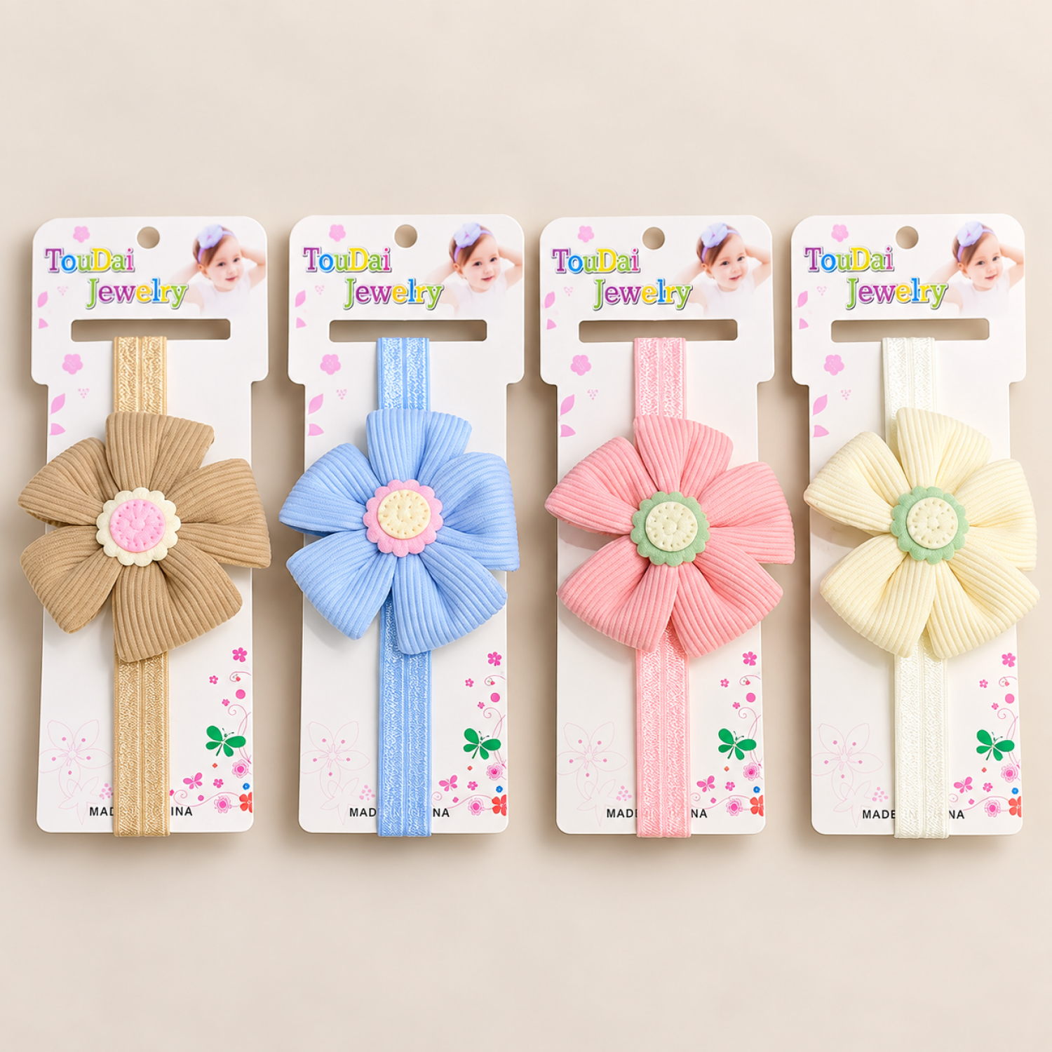 Fashion Alley New Born Baby Hair Band For Kids Pack Of 12 Pc