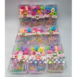 Fashion Alley Mini Rubber Band For Kids [Pack Of 12 Box]