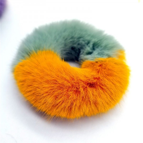 Fashion Alley 2 Shade Fur Rubber Band For Kids [Pack Of 50 Pc]